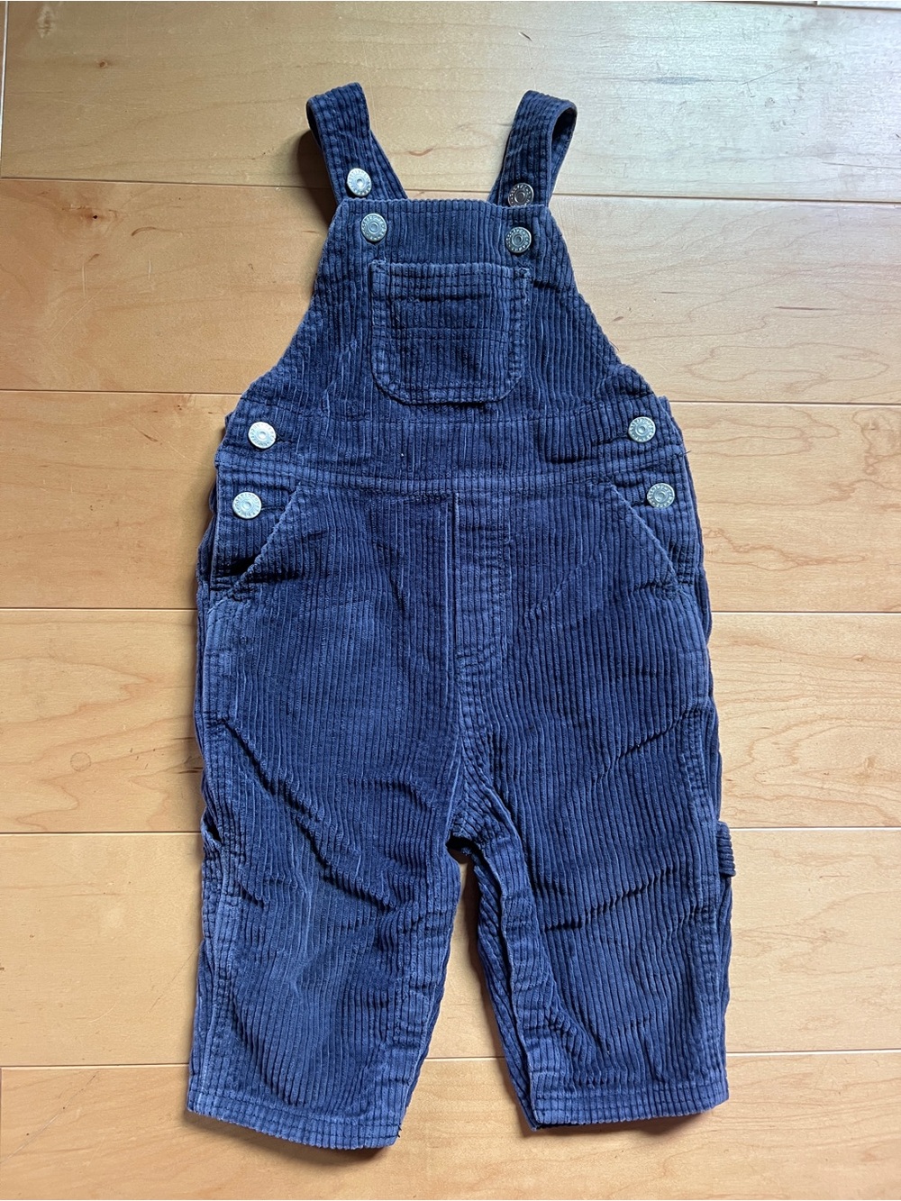 Hanna Anderson size 70 Navy Corduroy Overalls
